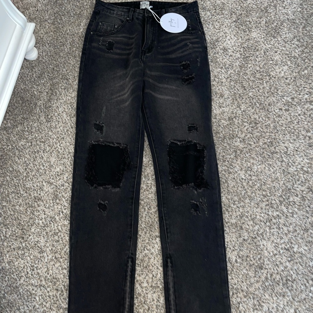 Princess Polly black denim skinny jeans